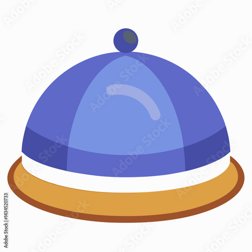 Minimal Cloche Hat Vector on White