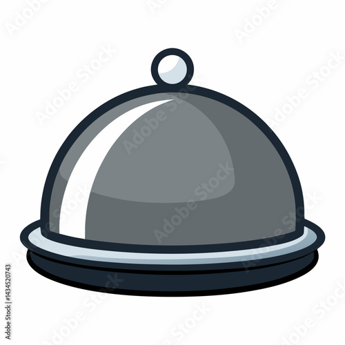 Minimal Cloche Hat Vector on White