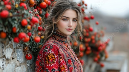 Beautiful woman in traditional attire photo