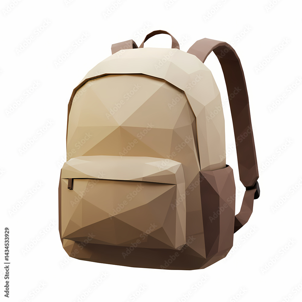 Stylish Geometric Backpack in Neutral Colors