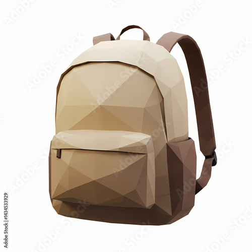 Obraz na płótnie Stylish Geometric Backpack in Neutral Colors w salonie
