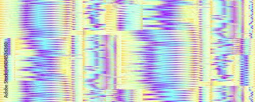 Neon colors holographic abstract background seamless metaverse texture. Holographic background for wall art, wallpaper, wall panel, textile, poster, interior decor. 