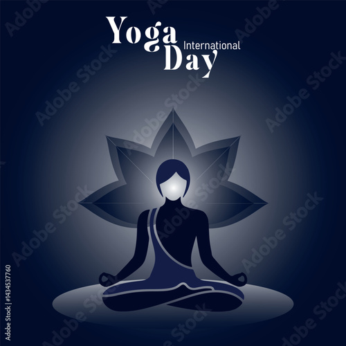 International Yoga Day Celebration, vector, illustration, background