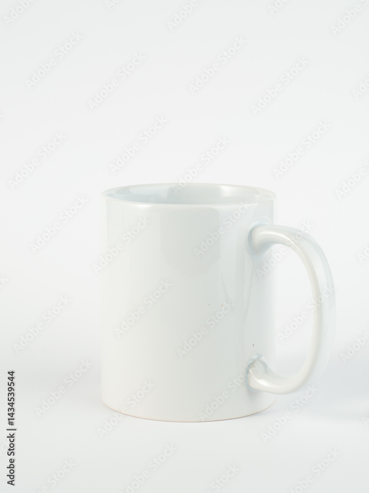Two-tone 11oz mug on isolated background. Mug with black handle and inner part. Two-tone 11oz mug on isolated background. Mug with black handle and inner part.