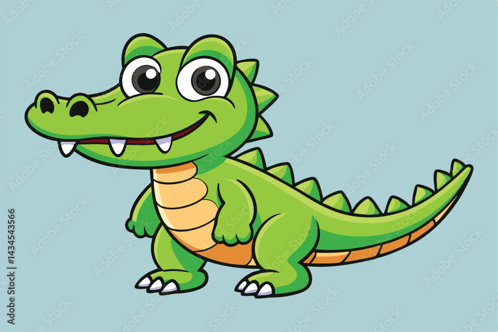 Fototapeta premium Crocodile cartoon vector illustration.
