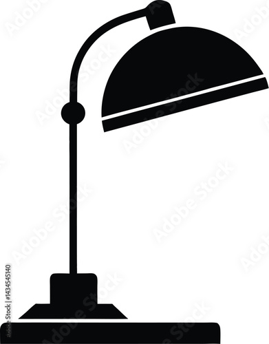 Table lamp silhouette, table lamps black silhouette, table lamp vector