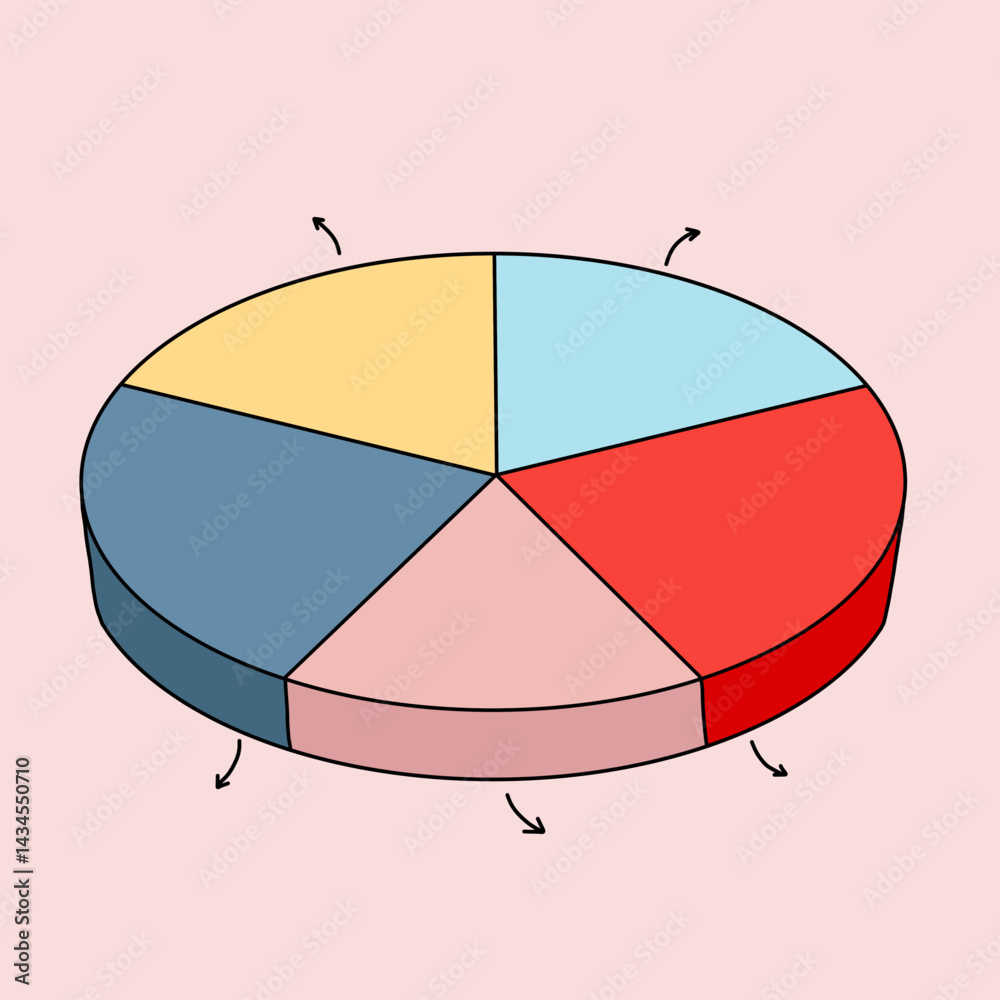 Colorful Pie Chart Illustration