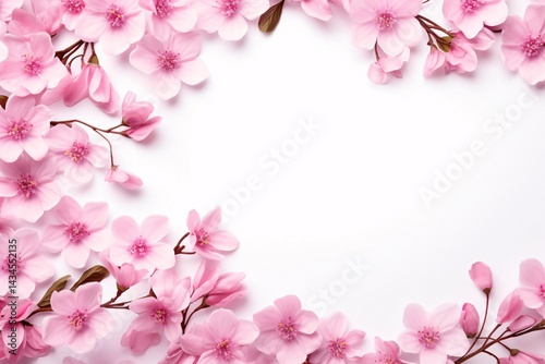 Wallpaper Mural Cherry Blossom Flowers Border, Cherry Blossom Background, Cherry Blossom Frame, Flowers Frame, Sakura Frame Digital Paper, Flowers Banner, Spring Border Frame, wedding invitation, greeting cards Torontodigital.ca