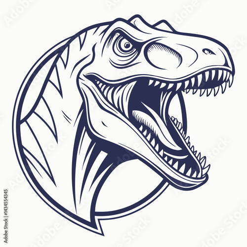 Angry Dinosaur Head Graphic