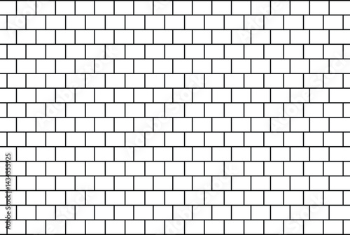 Bright White Brick Wall Texture Background Pattern stock vector.