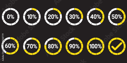 Humidity level. Graphics of drop of water with different percentages. Hydration. Water amount. Precipitation percentage PNG.