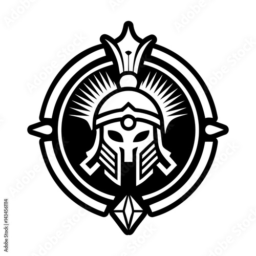 A glyph style icon of centurion tattoo