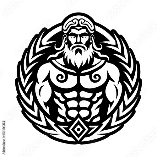 A filled style icon of greek hero symbol