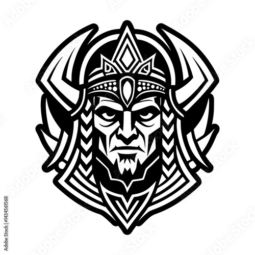 A glyph style icon of roman nemesis symbol