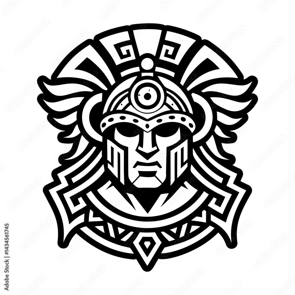 Fototapeta premium A glyph style icon of roman soldier tattoo