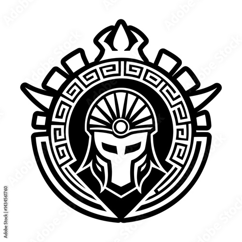 A filled style icon of warrior symbol