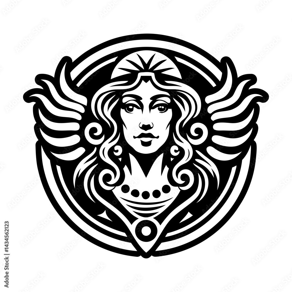 Obraz premium A solid style icon of venus goddess symbol