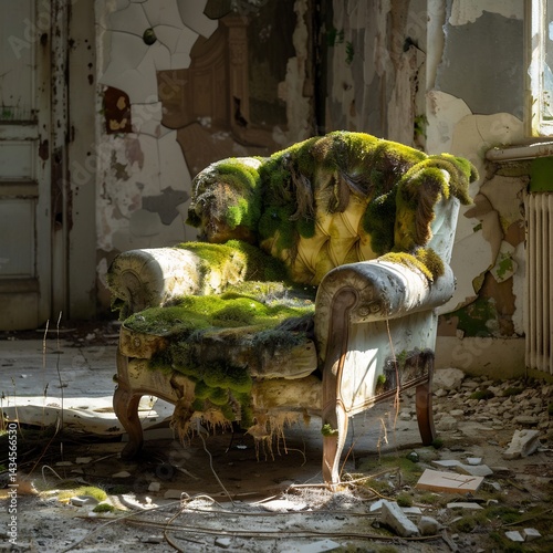A comfortable armchair upholstered in living