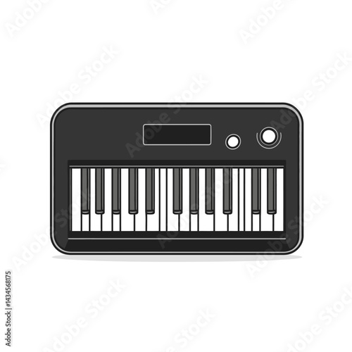 Electric Piano - Vector icon, isolated on white background  -  