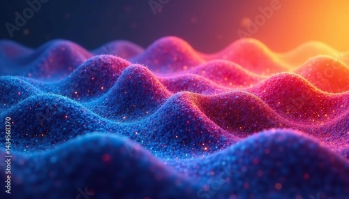 Interconnected undulating forms, rhythmic wave-like design, graphic, organic, wall