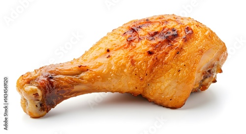 roasted chicken isolated on white