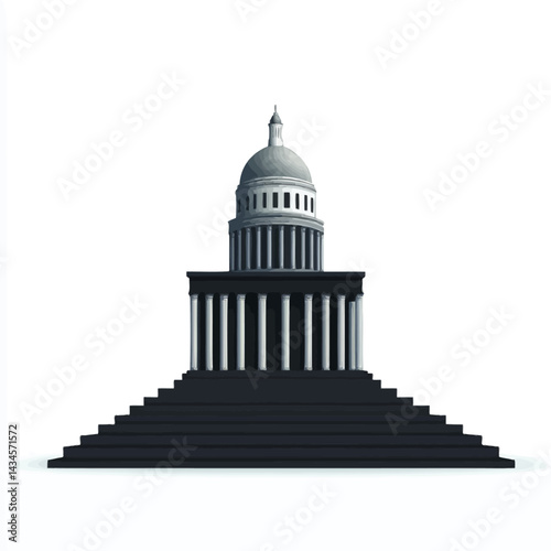 Govern vector icon, isolated on white background  -  
