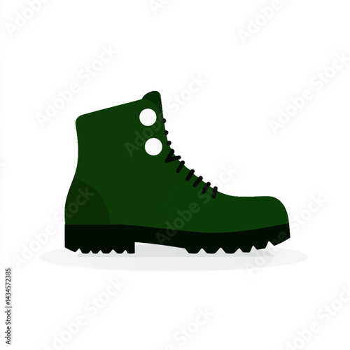 Hiking Boot - Vector icon, isolated on white background  -  