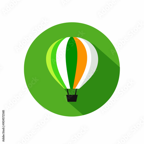 hot air balloon  vector icon