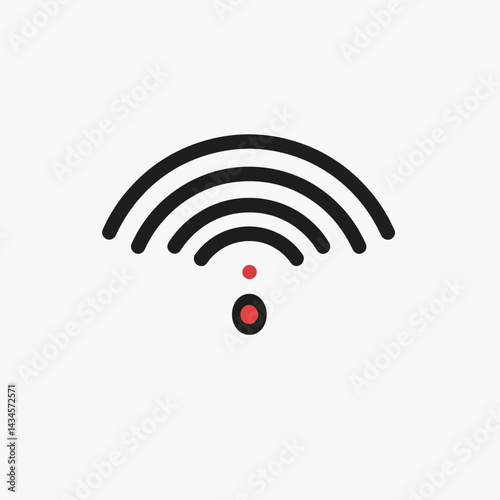 Hotspot - Vector icon, isolated on white background  -  