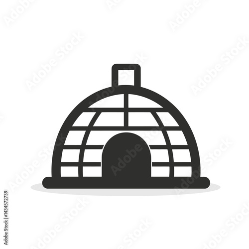 Igloo - Vector icon, isolated on white background  -  