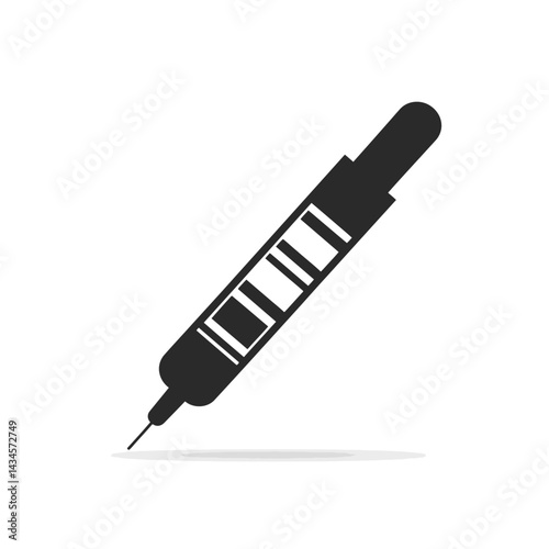 Insulin Pen - Vector icon, isolated on white background  -  