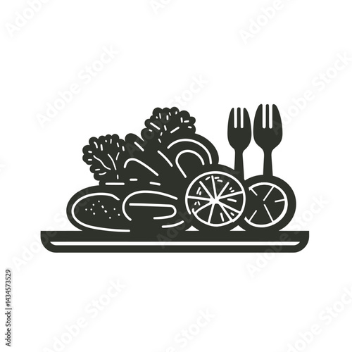 Keto - Vector icon, isolated on white background  -  