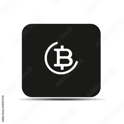 Litecoin - Vector icon, isolated on white background  -  