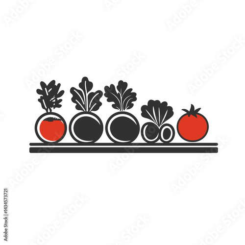 Locally Grown - Vector icon, isolated on white background  -  