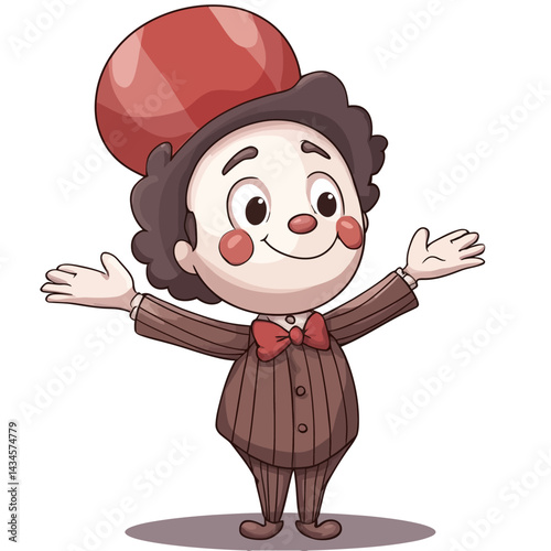 Mime - Vector icon, isolated on white background  -  