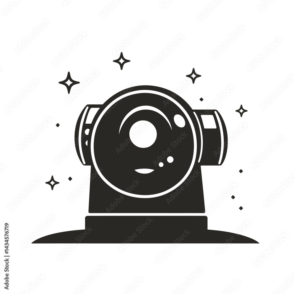 Obraz premium Observatory - Vector icon, isolated on white background - 