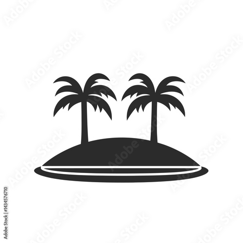 Oasis - Vector icon, isolated on white background  -  
