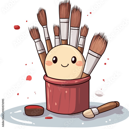 painter Vector icon, isolated on white background  -  