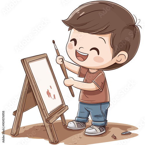 painter Vector icon, isolated on white background  -  