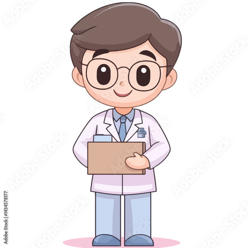 Pharmacist - Vector icon, isolated on white background  -  