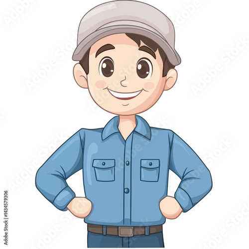 Plumber - Vector icon, isolated on white background  -  