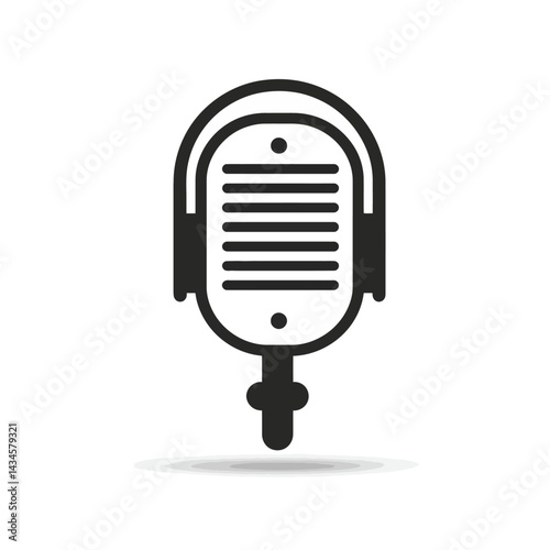 Podcast Edit - Vector icon, isolated on white background  -  