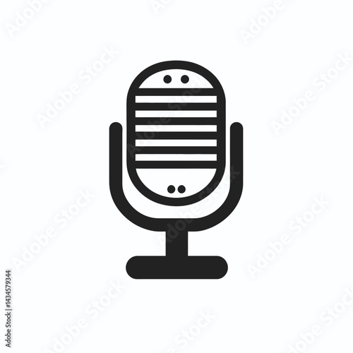 Podcast Edit - Vector icon, isolated on white background  -  