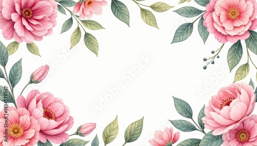 Delicate watercolor floral pattern, perfect for spring flyers , shops, design
