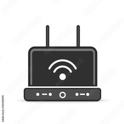 Remote Access - Vector icon, isolated on white background  -  