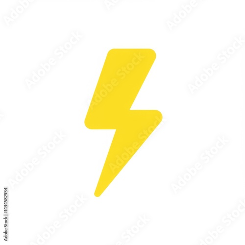 Free Download Yellow Lightning Bolt Graphic Icon on White - GFXLoad