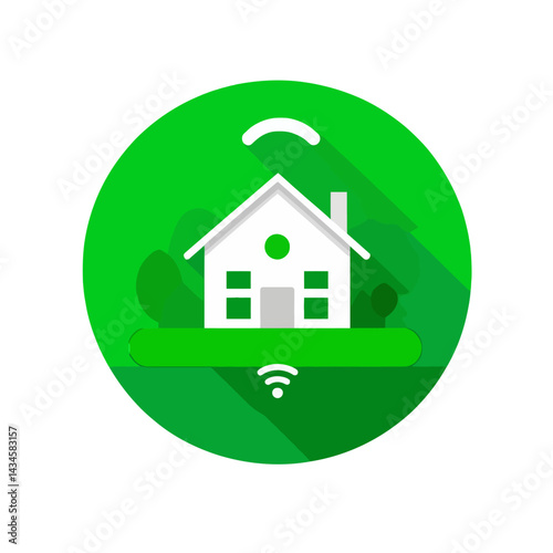 Smart Home - Vector icon, isolated on white background  -  