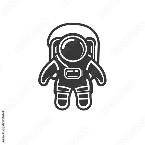 Spacewalk - Vector icon, isolated on white background  -  