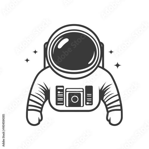 Spacewalk - Vector icon, isolated on white background  -  