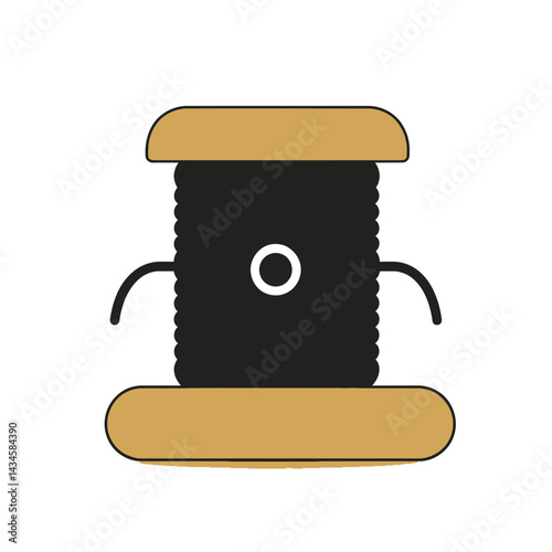 Spool - Vector icon, isolated on white background  -  